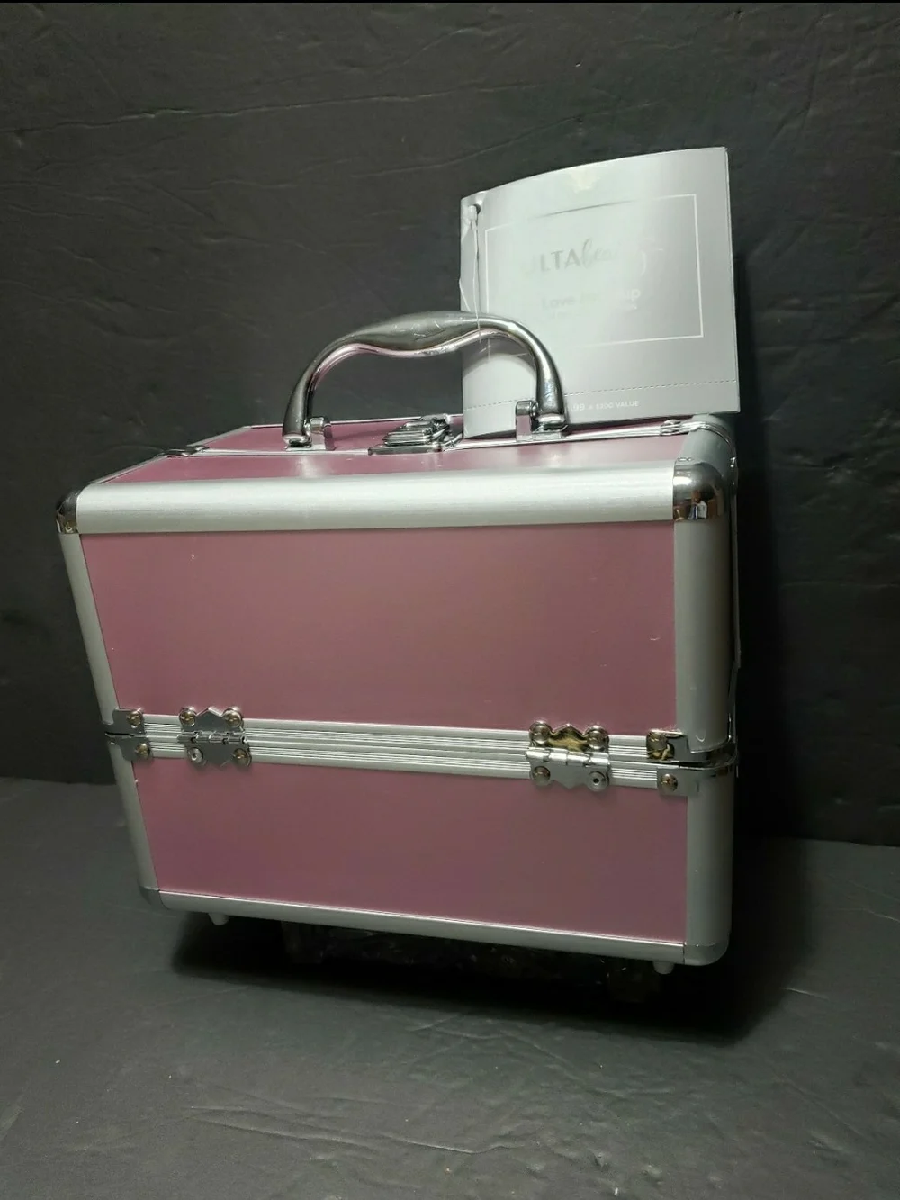 NEW W/DEFECTS! ULTA BEAUTY *Love* Make Up Travel Box (EMPTY)